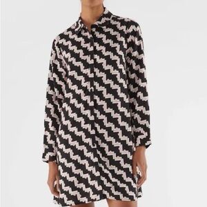 Compañia Fantástica Long Sleeved Mini Shirt Dress NWT
